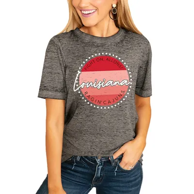 Louisiana Ragin' Cajuns Women's Faded & Free Boyfriend T-Shirt - Charcoal