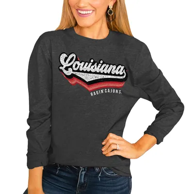 Louisiana Ragin' Cajuns Women's Vivacious Varsity Long Sleeve T-Shirt - Charcoal