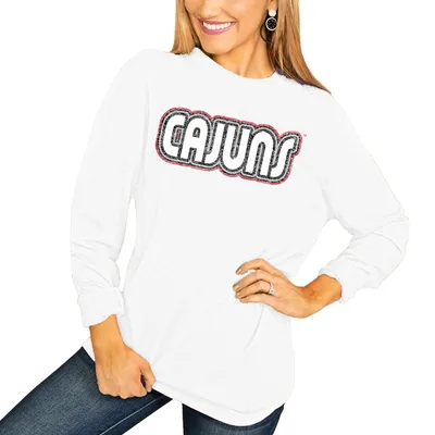 Louisiana Ragin' Cajuns Women's It's A Win Vintage Vibe Long Sleeve T-Shirt - White