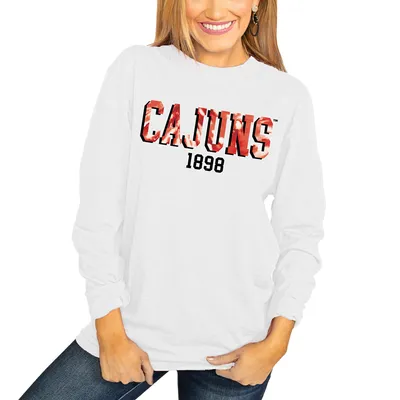 Louisiana Ragin' Cajuns Women's No Time to Tie Dye Long Sleeve T-Shirt - White