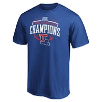 T-shirt Fanatics Royal Louisiana Tech Bulldogs 2019 Independence Bowl Champions Corner pour hommes