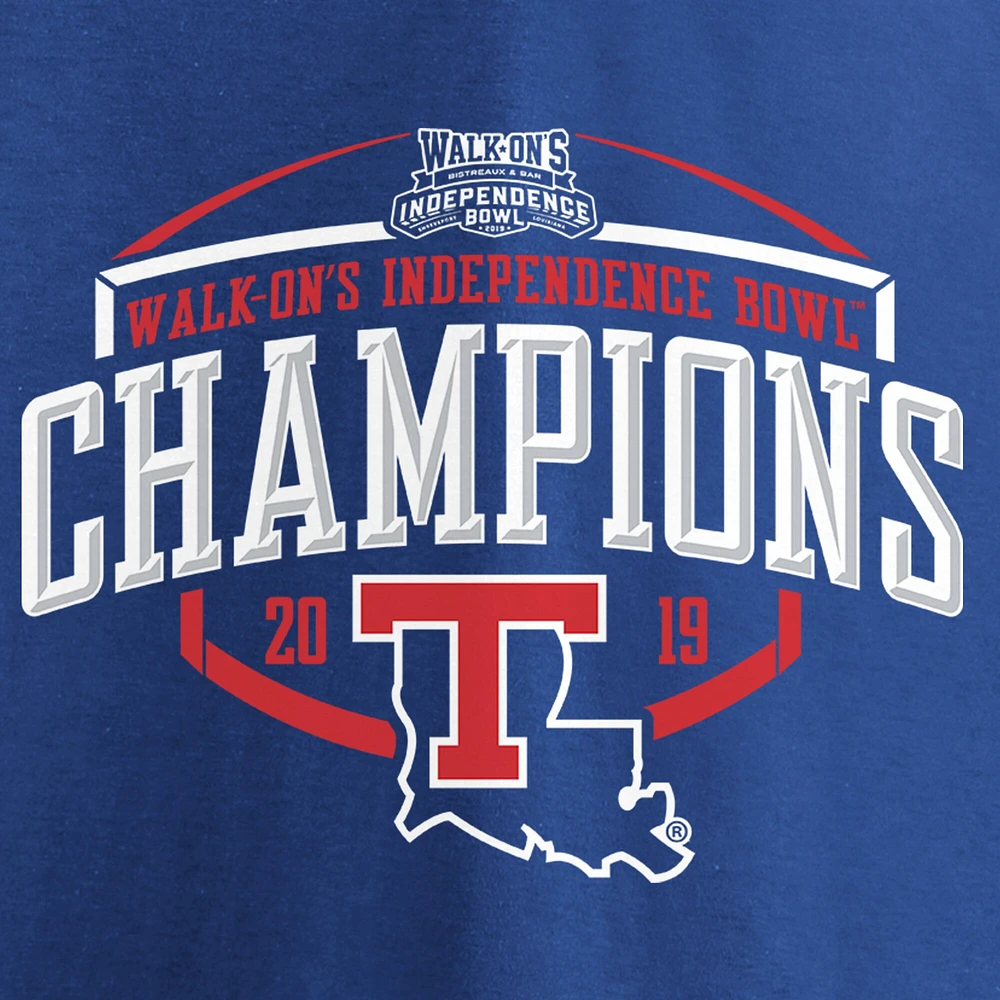 T-shirt Fanatics Royal Louisiana Tech Bulldogs 2019 Independence Bowl Champions Corner pour hommes