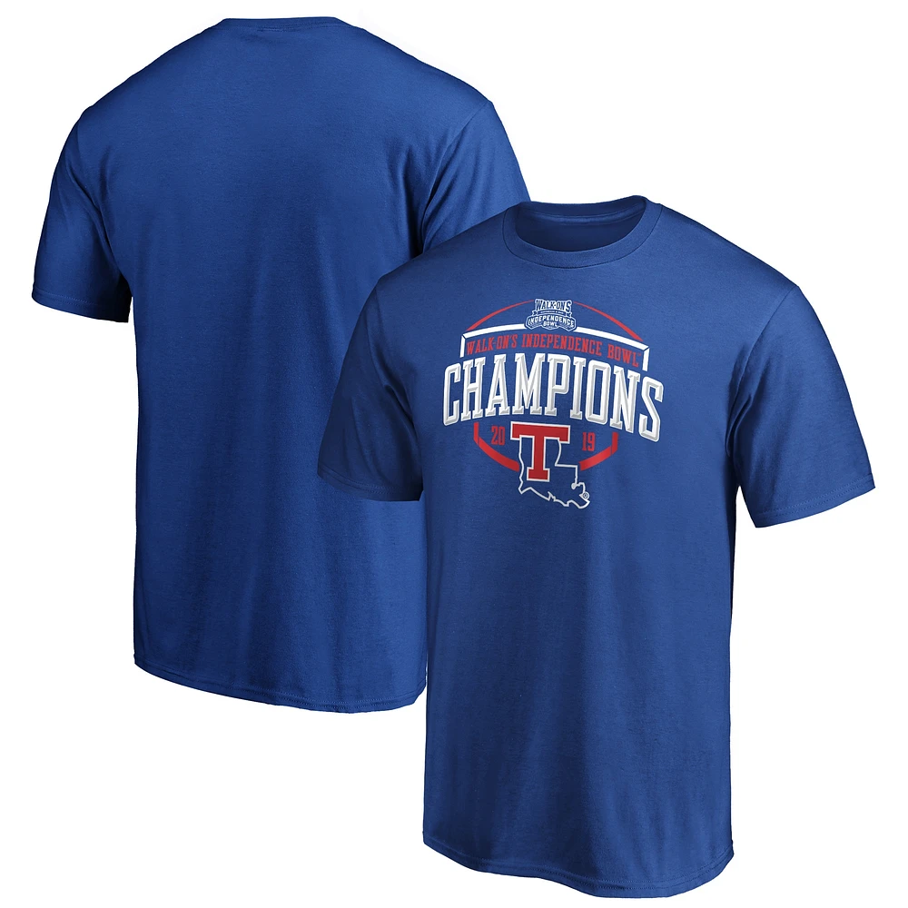 Men's Fanatics Royal Louisiana Tech Bulldogs 2019 Independence Bowl Champions Corner T-Shirt