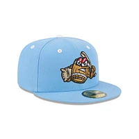 Casquette ajustée 59FIFTY bleu clair pour homme New Era Louisville Bats Theme Nights