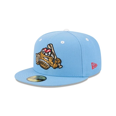 Casquette ajustée 59FIFTY bleu clair pour homme New Era Louisville Bats Theme Nights