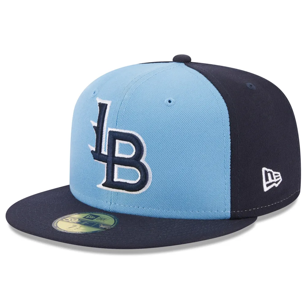 Casquette ajustée 59FIFTY avec logo alternatif New Era Louisville Bats pour homme, bleu clair