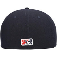 Men's New Era Navy Louisville Bats Authentic Collection Team Alternate 59FIFTY Fitted Hat