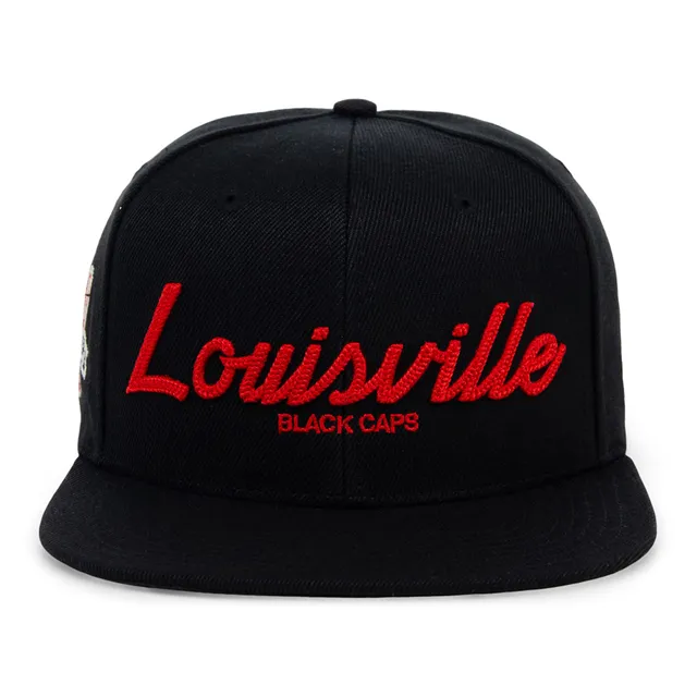 Men's Louisville Black Caps Rings & Crwns Black Team Fitted Hat