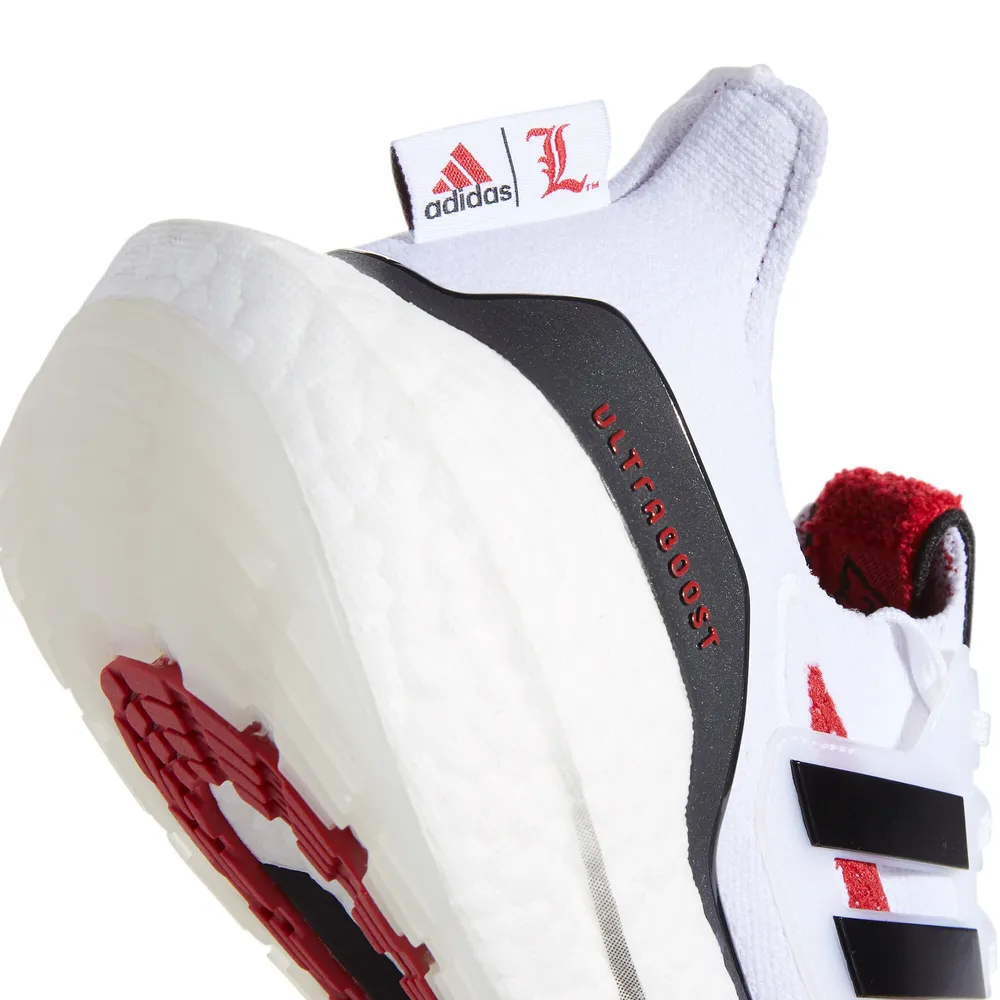 Adidas White/Black Louisville Cardinals Ultraboost 21 Running Shoe