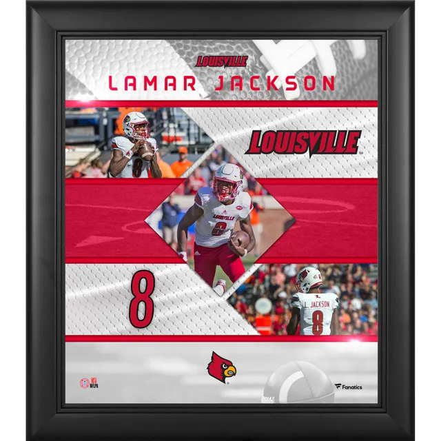 Men's Fanatics Branded Lamar Jackson Black Louisville Cardinals