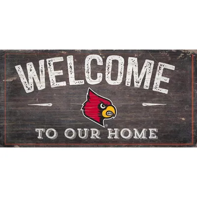 Louisville Cardinals 11'' x 19'' Welcome To Our Home Sign