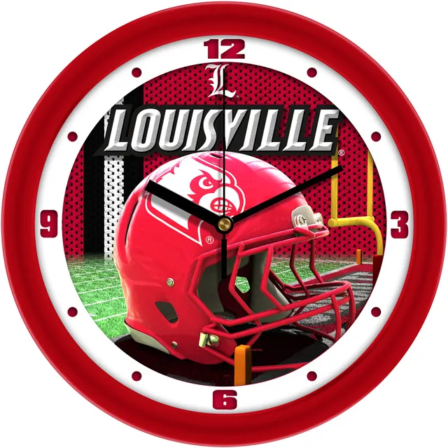 Lids Louisville Cardinals 11.5'' Suntime Premium Glass Face Football Helmet  Wall Clock