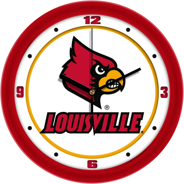 Lids Louisville Cardinals 11.5'' Suntime Premium Glass Face Football Helmet  Wall Clock