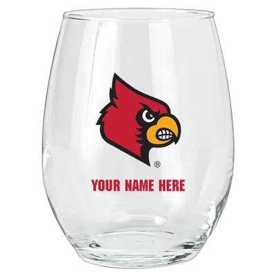 Lids Louisville Cardinals 15oz. Personalized Stemless Etched Glass