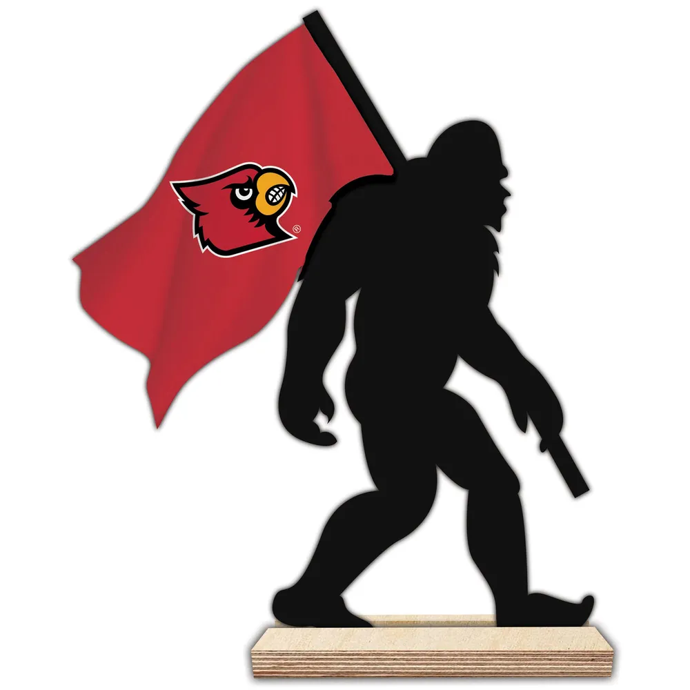 Louisville Cardinals 18'' Team Logo Bigfoot Silhouette Desktop Art