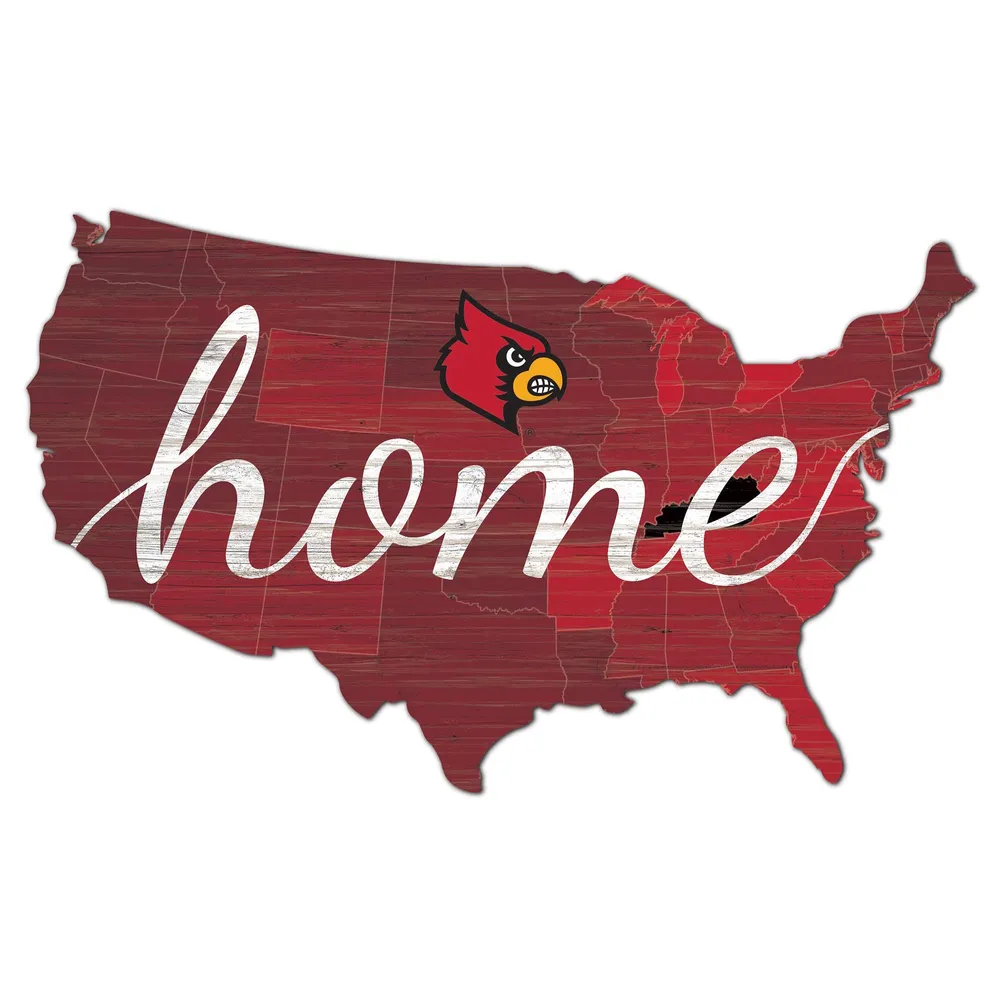 Louisville Cardinals 18'' x 18'' USA Shape Cutout Sign