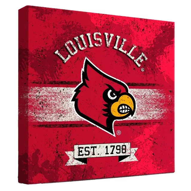 Louisville Cardinals Retro Logo Banner Sign