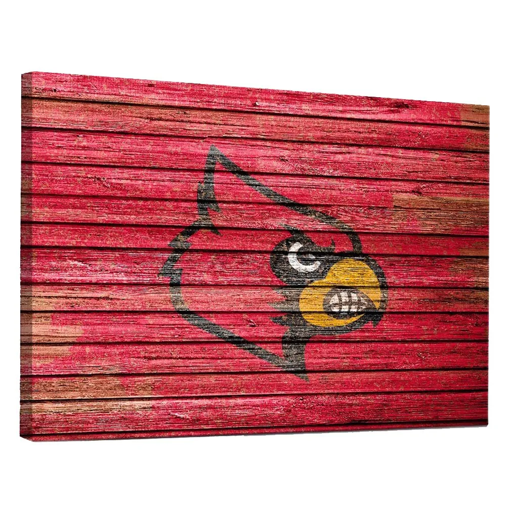 Louisville Cardinals Wood Art 