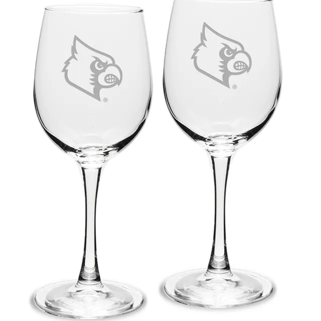 Lids Louisville Cardinals 2-Piece 15oz. Stemless Wine Glass Set