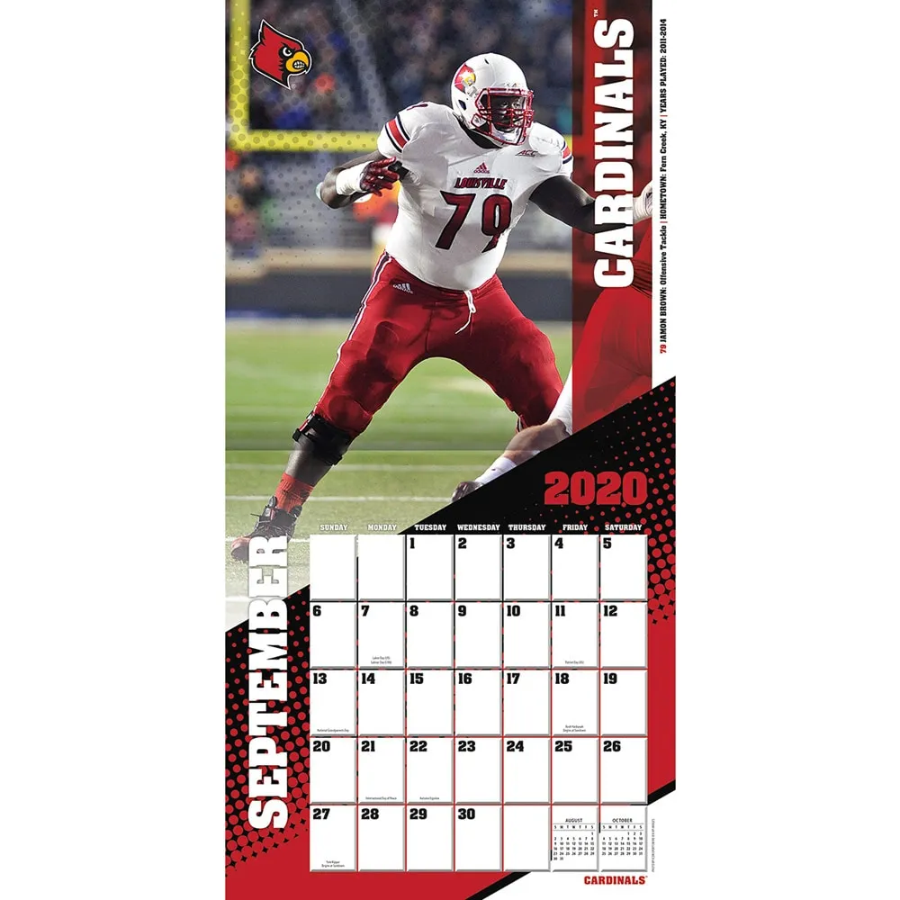 Calendrier mural Louisville Cardinals 2021