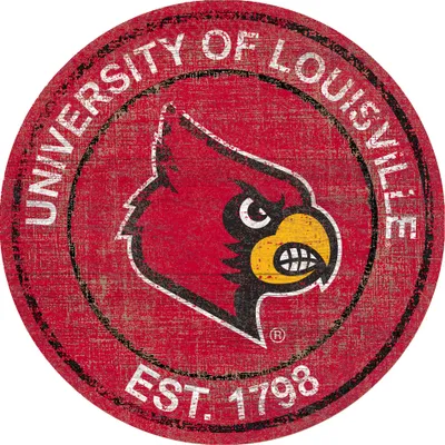 Louisville Cardinals 24'' Round Heritage Logo Sign