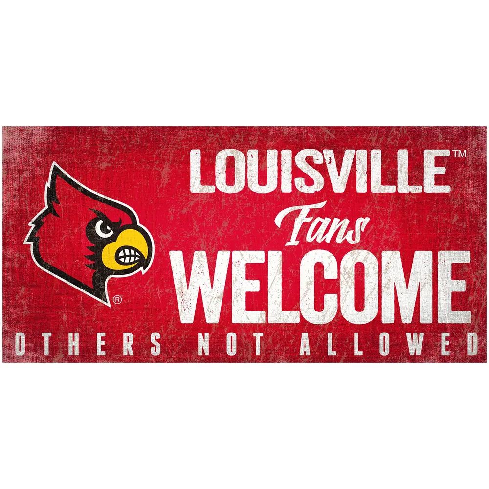 Louisville Cardinals Not Fall Without Football 6 x 12 Sign