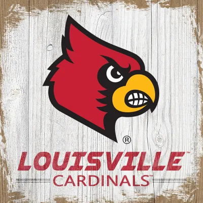 Louisville Cardinals 6'' x 6'' Team Logo Block