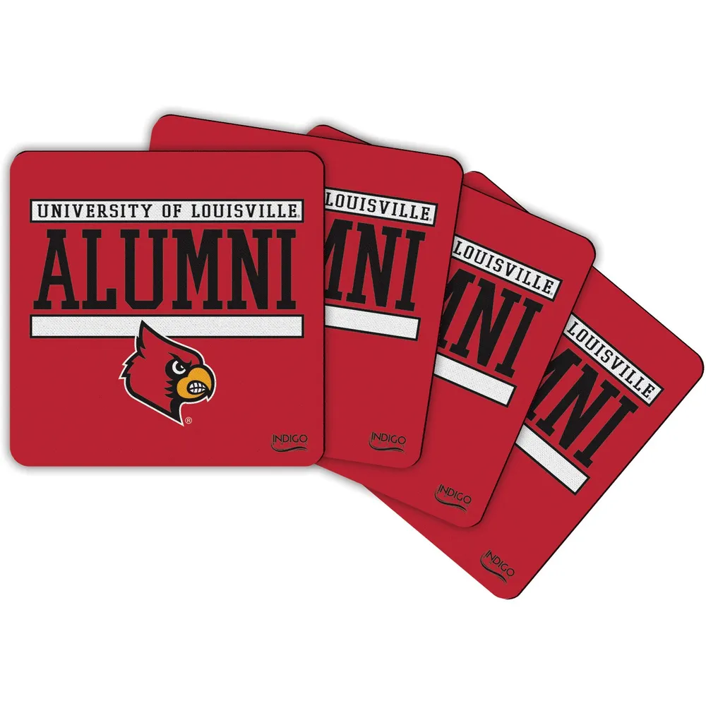 Ensemble de 4 sous-verres en néoprène Louisville Cardinals Alumni