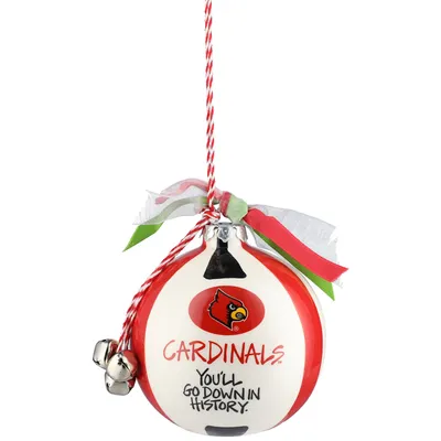 Louisville Cardinals Ceramic Team Ball Ornament