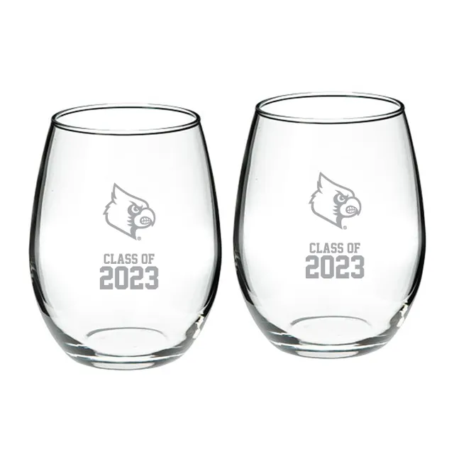 Louisville Cardinals 2-Piece 21oz. Stemless Wine Glass Set