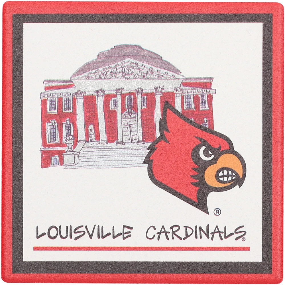 Lot de quatre sous-verres Louisville Cardinals