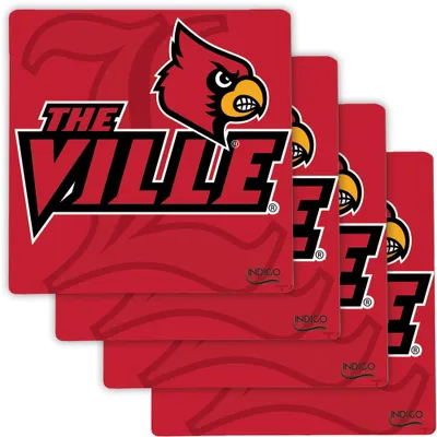 Louisville Cardinals Four-Pack Specialty Coaster Set