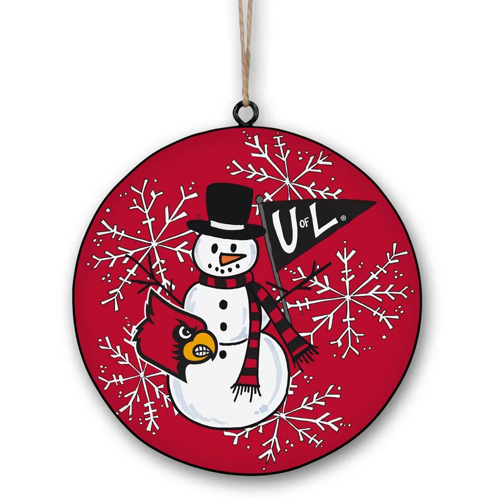 Lids Louisville Cardinals Metal Snowman Ornament