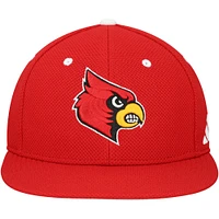 Men's adidas  Athletic Red Louisville Cardinals On-Field Fitted Baseball Hat