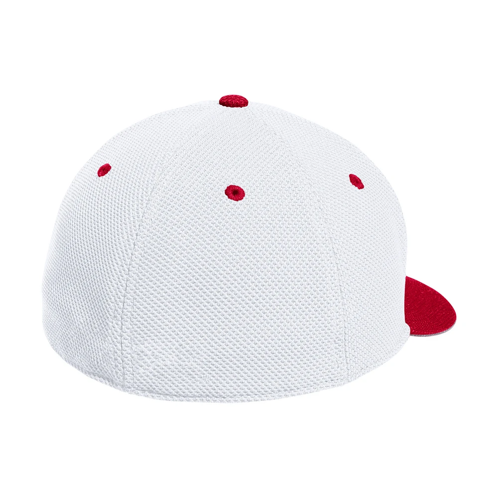Men's adidas White Louisville Cardinals On-Field Fitted Baseball Hat