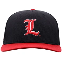 Men's Top of the World  Black Louisville Cardinals Reflex Fitted Hat