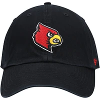 Men's '47 Black Louisville Cardinals Vintage Clean Up Adjustable Hat