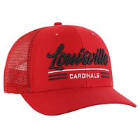 Casquette réglable de camionneur Garner des Cardinals de Louisville rouges '47 pour hommes