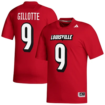 Men's adidas Ashton Gillotte Red Louisville Cardinals NIL Football Player Jersey