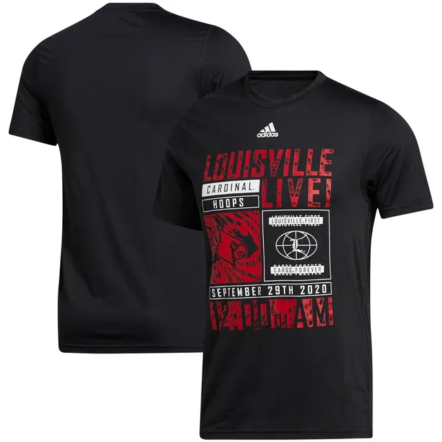 adidas Men's Louisville Cardinals Black Long Sleeve T-Shirt