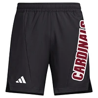 Short adidas noir Louisville Cardinals conçu pour l'entraînement hommes AEROREADY