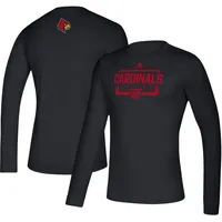 adidas Men's Louisville Cardinals Black Long Sleeve T-Shirt