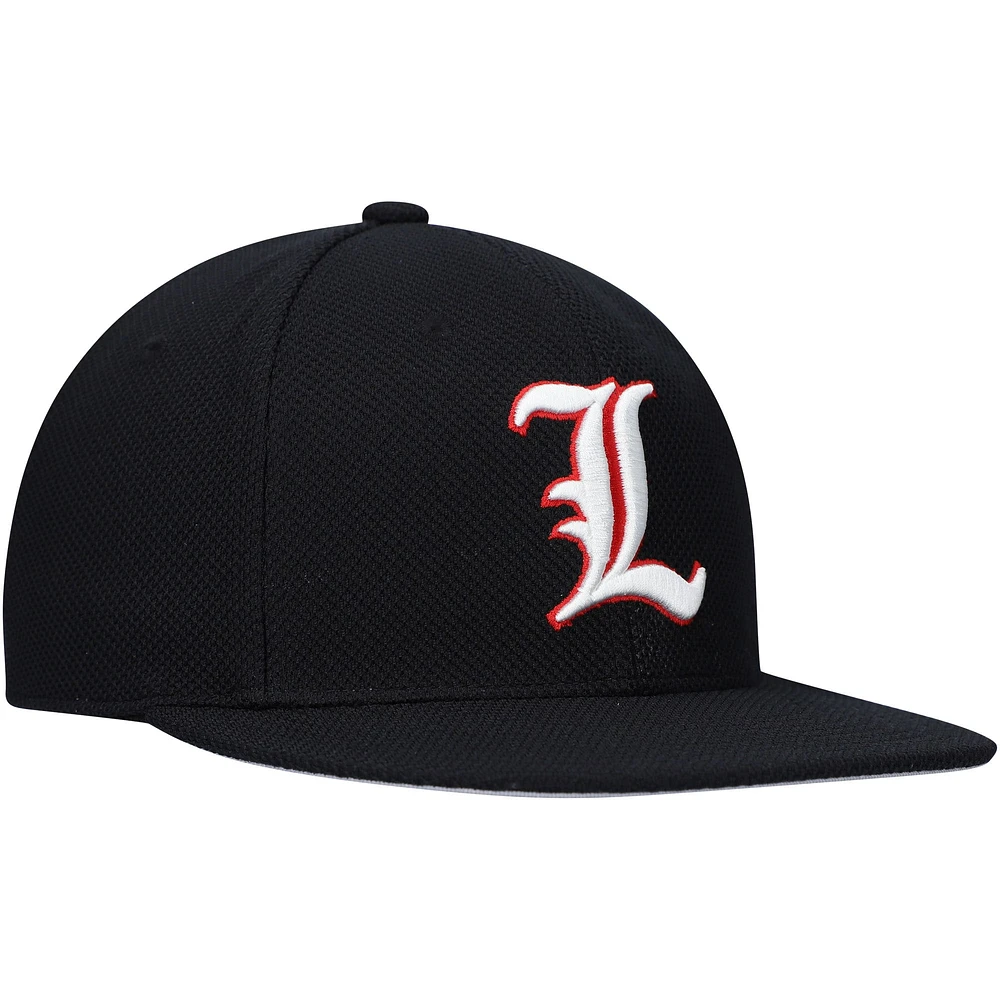 Men's adidas Black Louisville Cardinals On-Field Baseball Fitted Hat
