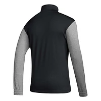 Men's adidas Black Louisville Cardinals Sideline AEROREADY Half-Zip Top