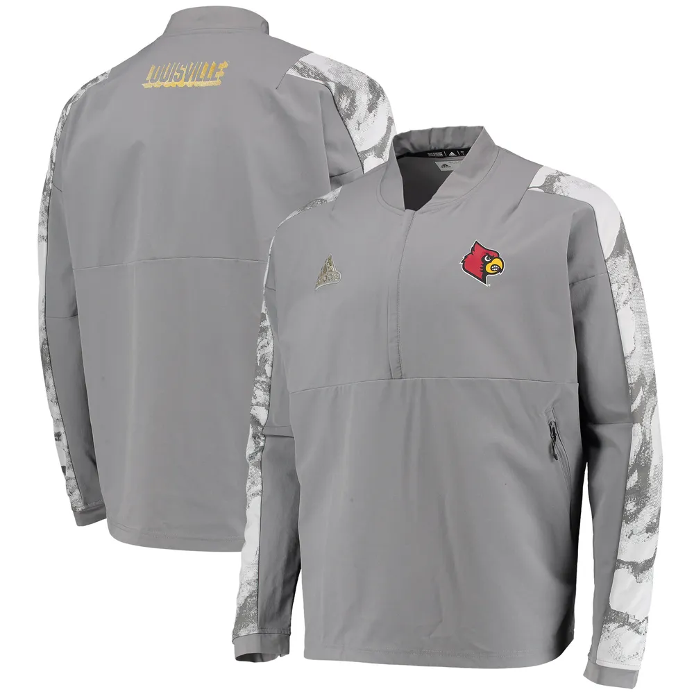 Lids Louisville Cardinals adidas Quarter-Zip Jacket - Gray