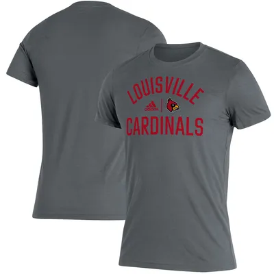 Men's adidas Gray Louisville Cardinals Basics Heritage Tri-Blend T