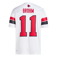 Maillot adidas Jeff Brohm pour hommes, blanc, Louisville Cardinals Football Icon Premier