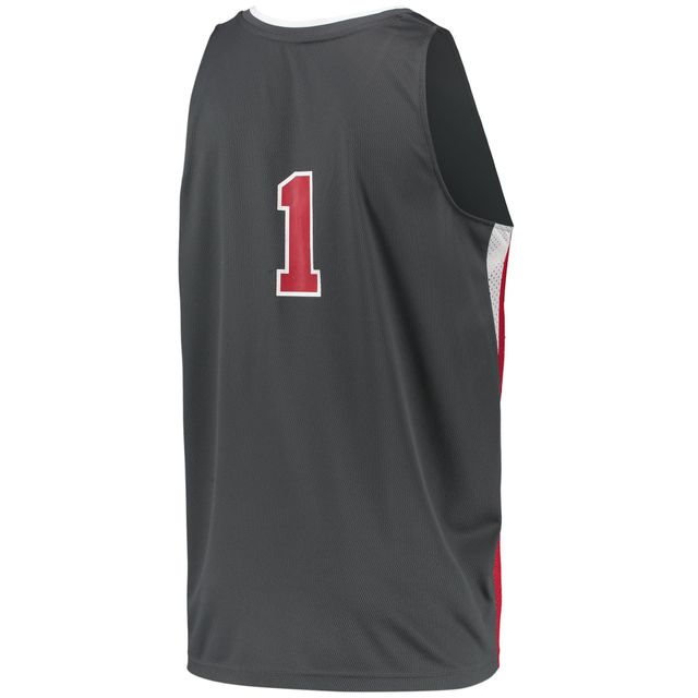 Maillot rétro inversé #1 adidas Louisville Cardinals pour hommes, gris