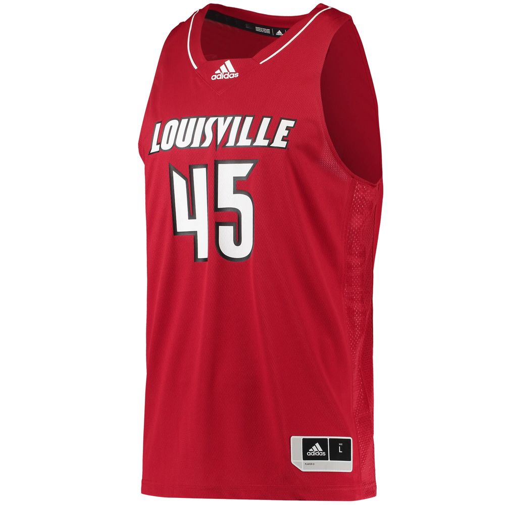 Men's adidas #45 Louisville Cardinals Swingman Basketball Jersey