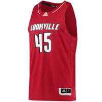 Men's adidas #45 Louisville Cardinals Swingman Basketball Jersey